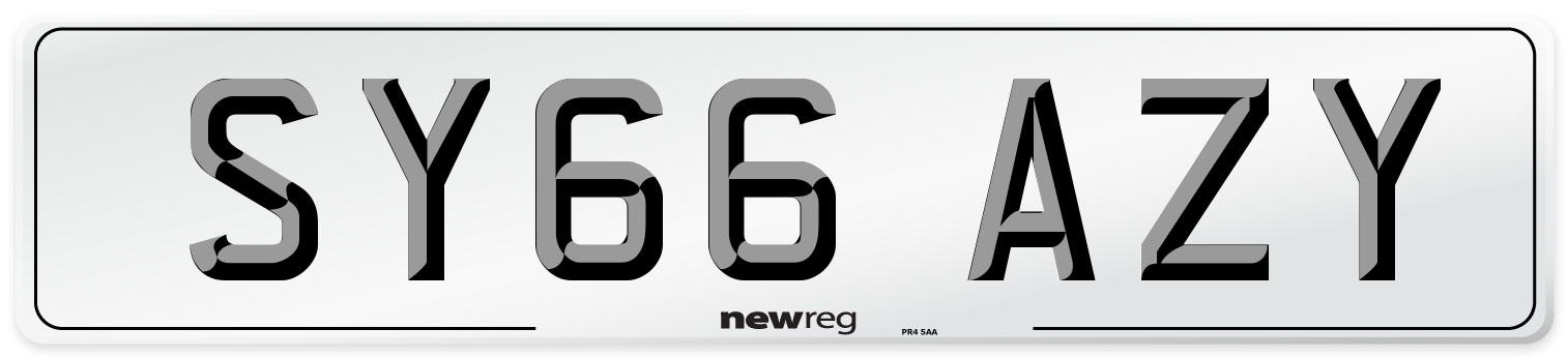 SY66 AZY Number Plate from New Reg